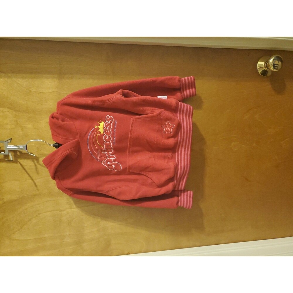 Girl's Disney red xs hooded thru pocket sweatshirt Princess